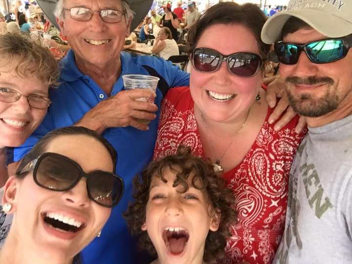 Adam Lazenby with his loving family, showing the close bonds and relationships that motivate his fight for life