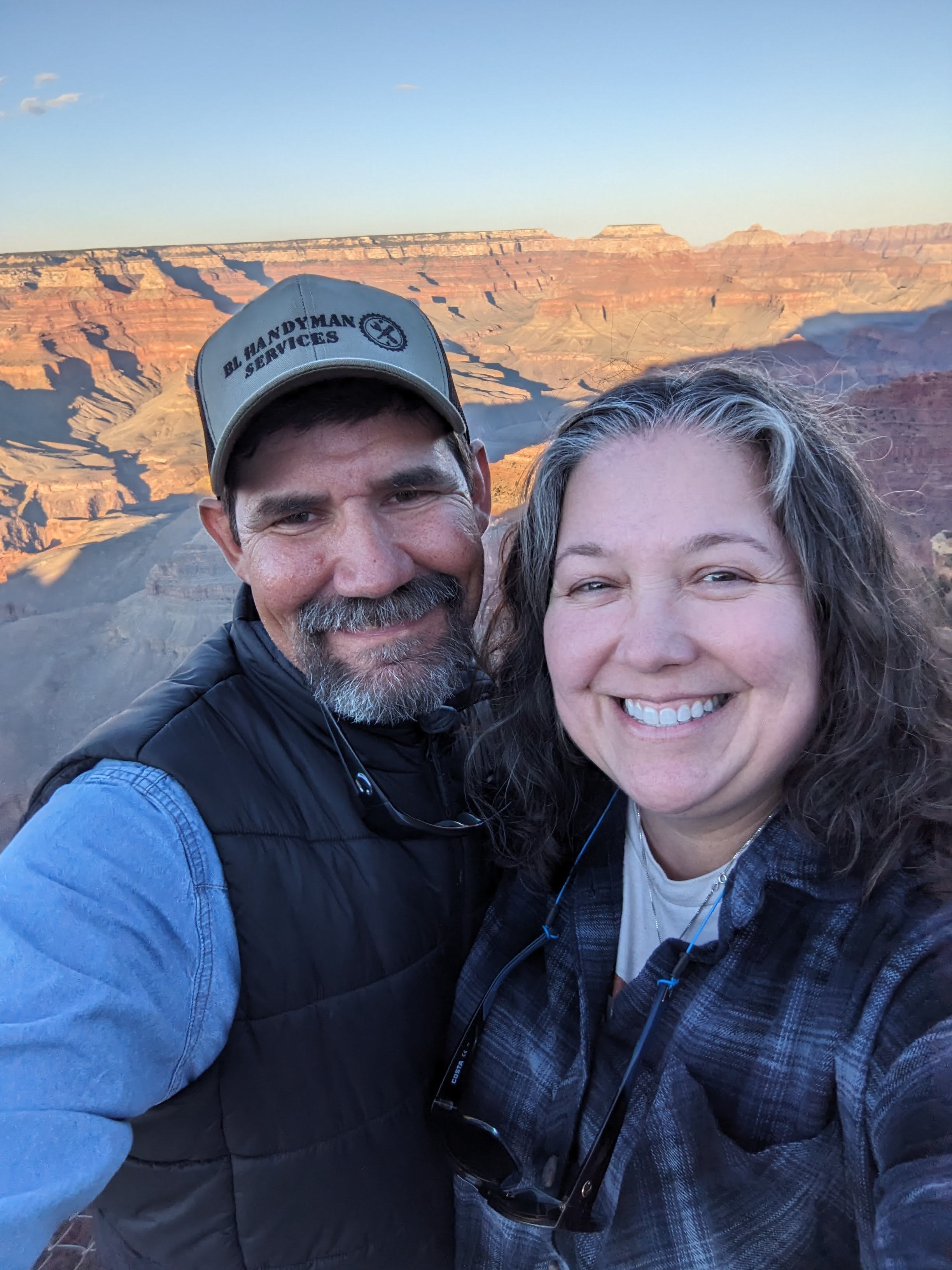 Adam Lazenby and his wife Shannon at the Grand Canyon, showing their love and bond during happier times before his kidney failure