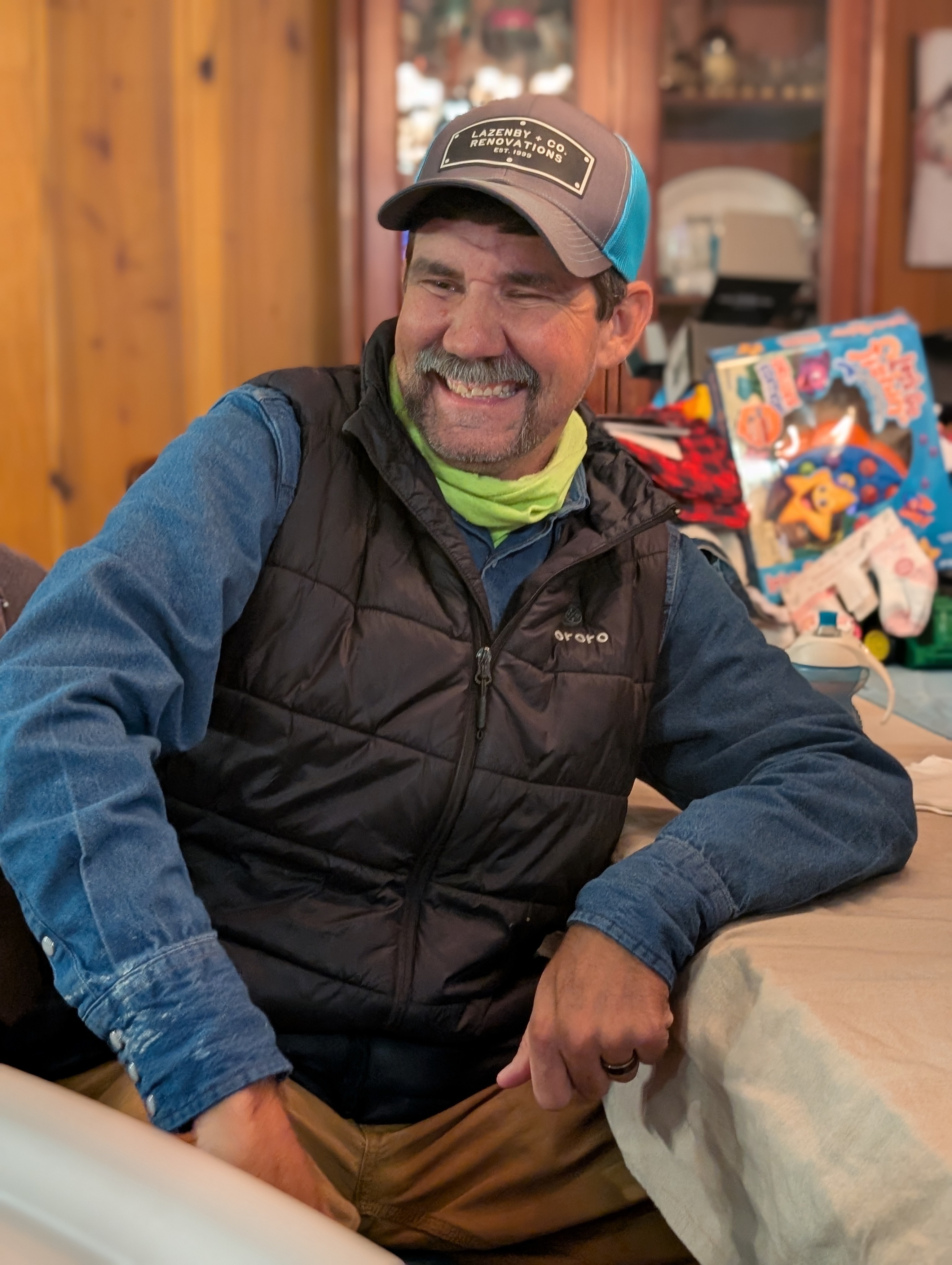 Adam celebrating his successful kidney transplant