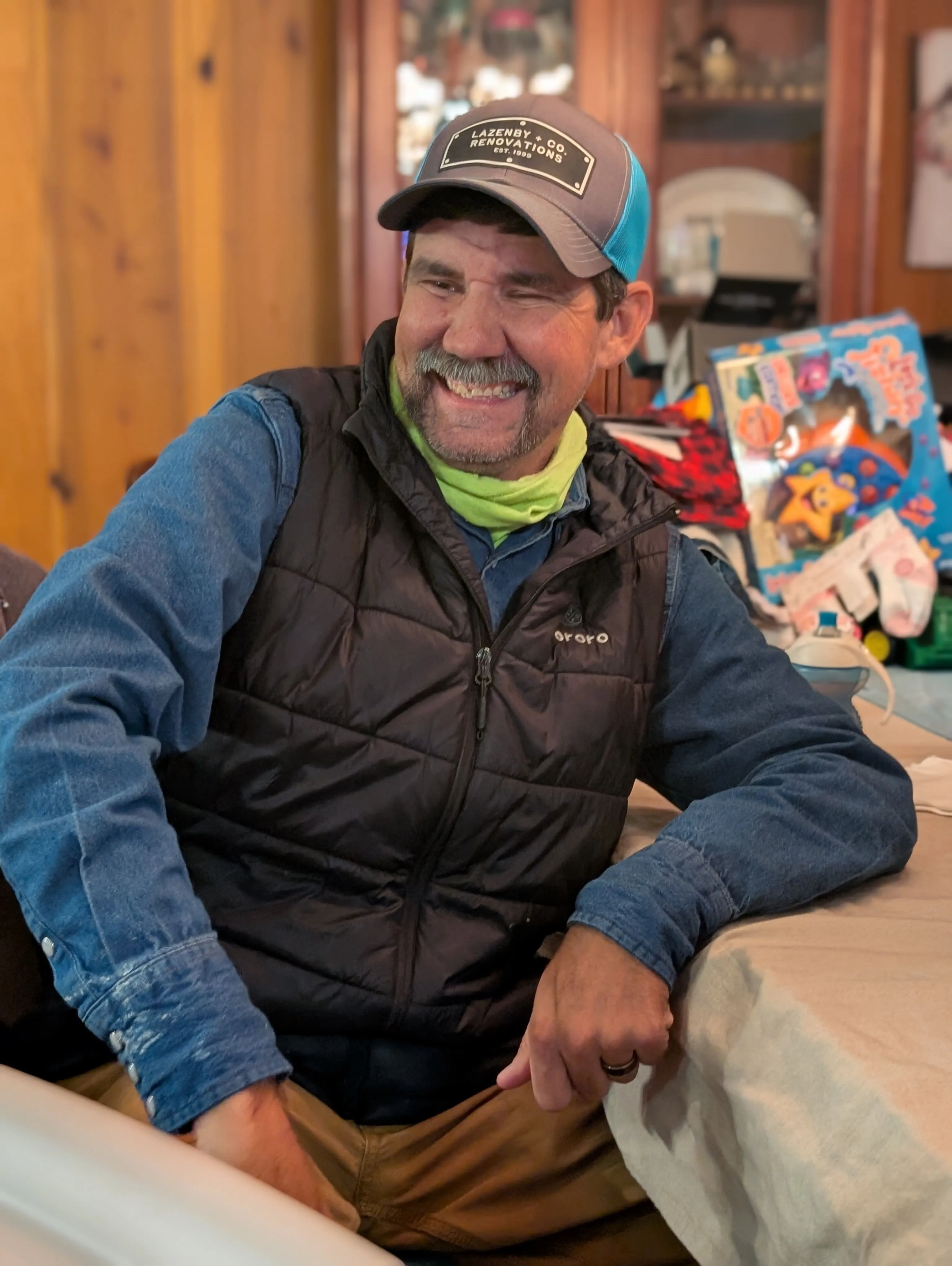 Adam celebrating his successful kidney transplant